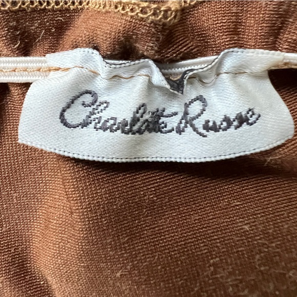 Charlotte Russe Women's Vintage‎ Faux Suede Fringe Top Sz. M - Picture 7 of 8